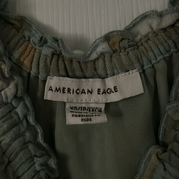 American Eagle, Off the Shoulder Ruffled Crop Top, Size XS - Picture 2 of 4